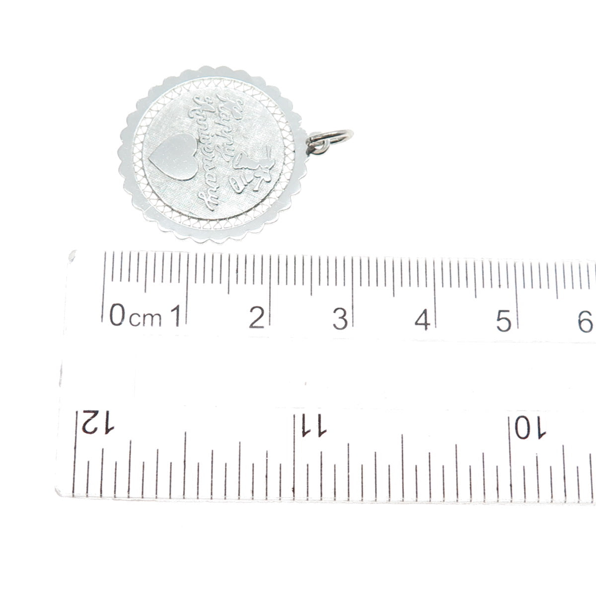 Griffith & Sons 925 Sterling Silver Vintage Happy Anniversary Charm Pendant
