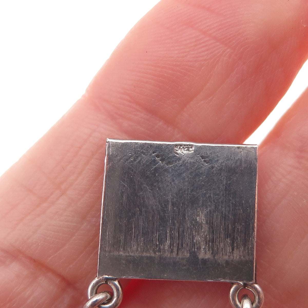 925 Sterling Silver Vintage Bracelet / Necklace Box Lock Clasp