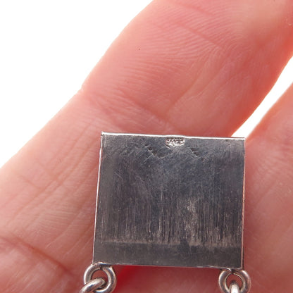 925 Sterling Silver Vintage Bracelet / Necklace Box Lock Clasp