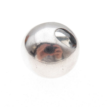 925 Sterling Silver Vintage Modernist Dome Oxidized Ring Size 8