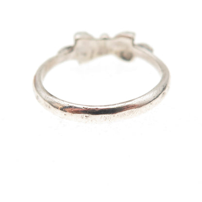 Old Pawn Sterling Silver Vintage Southwestern Turquoise Tribal Ring Size 4.75