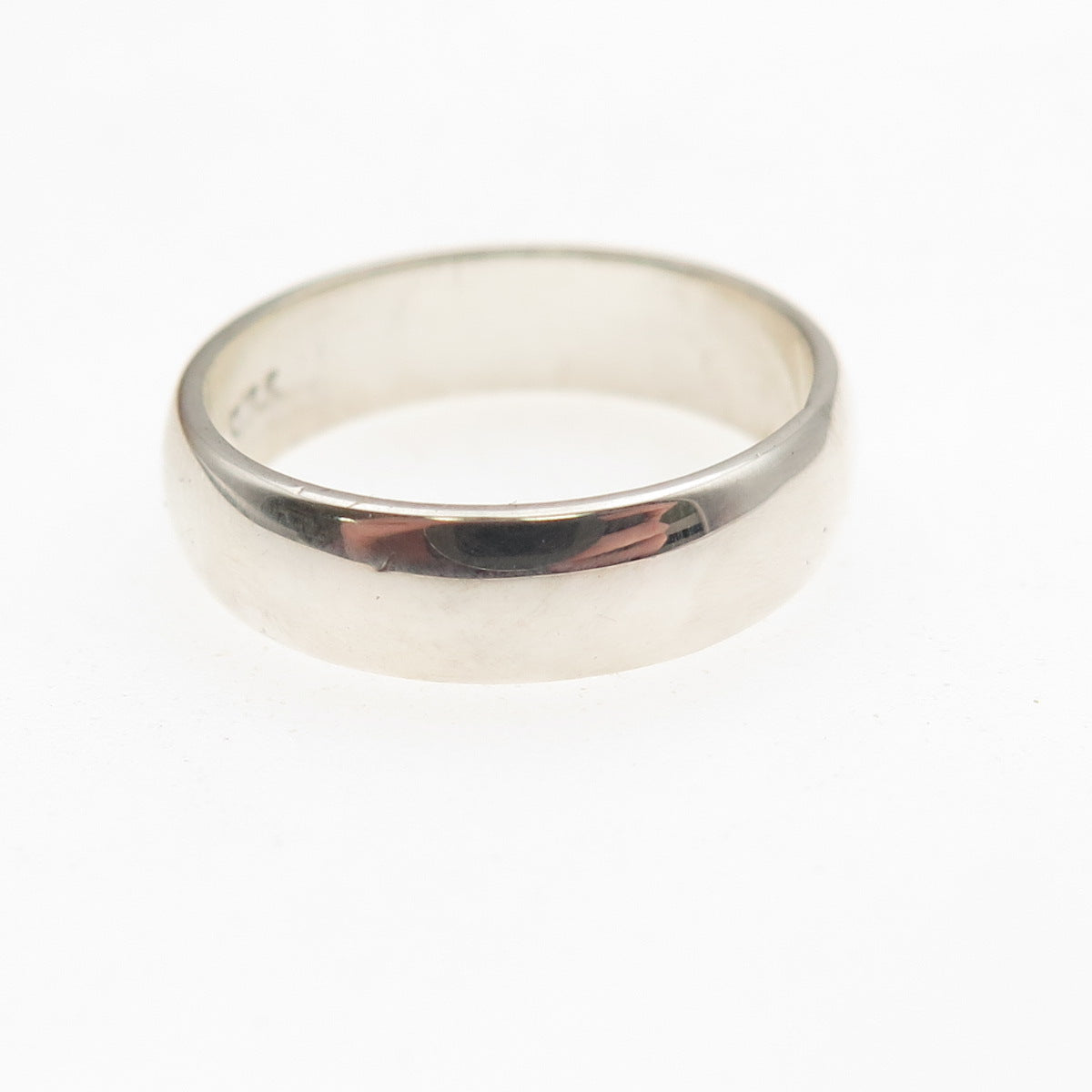 925 Sterling Silver Vintage Classic Wedding Band Ring Size 6.25