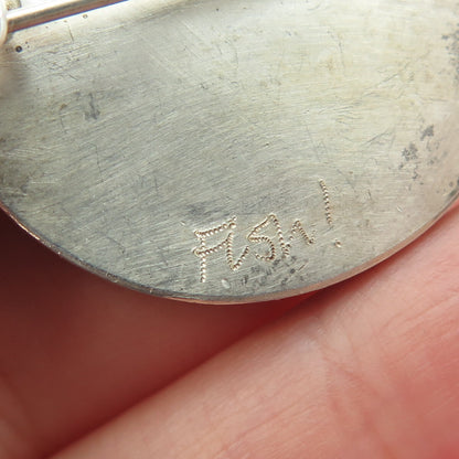 BABY JANE 925 Sterling Silver Vintage 2002 Barracuda & Snapper Fish Pin Pendant