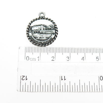 925 Sterling Silver Vintage Old Fort Harrod State Park Kentucky Mini Pendant
