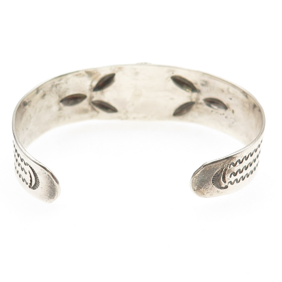 Old Pawn 925 Sterling Silver Vintage Tyrone Turquoise Adjustable Bracelet 6.5"