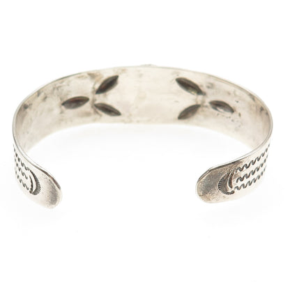 Old Pawn 925 Sterling Silver Vintage Tyrone Turquoise Adjustable Bracelet 6.5"