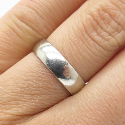 925 Sterling Silver Classic Wedding Band Ring Size 6.25