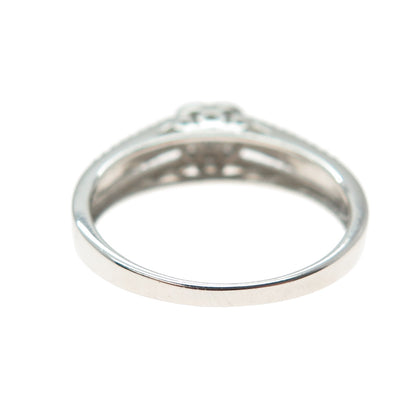 DBJ DEE BERKLE 925 Sterling Silver Real Round-Cut Diamond Heart Ring Size 10.25