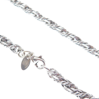 DYADEMA 925 Sterling Silver Vintage Italy Twisted Rope Link Bracelet 7.75"
