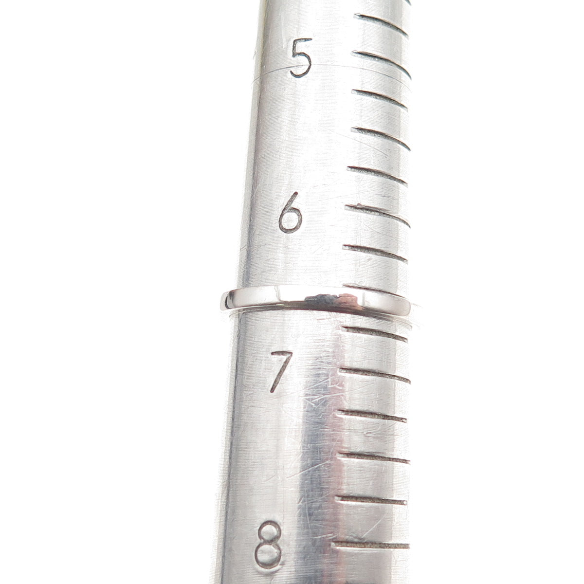 925 Sterling Silver Round-Cut C Z Half Eternity Stackable Band Ring Size 6.75