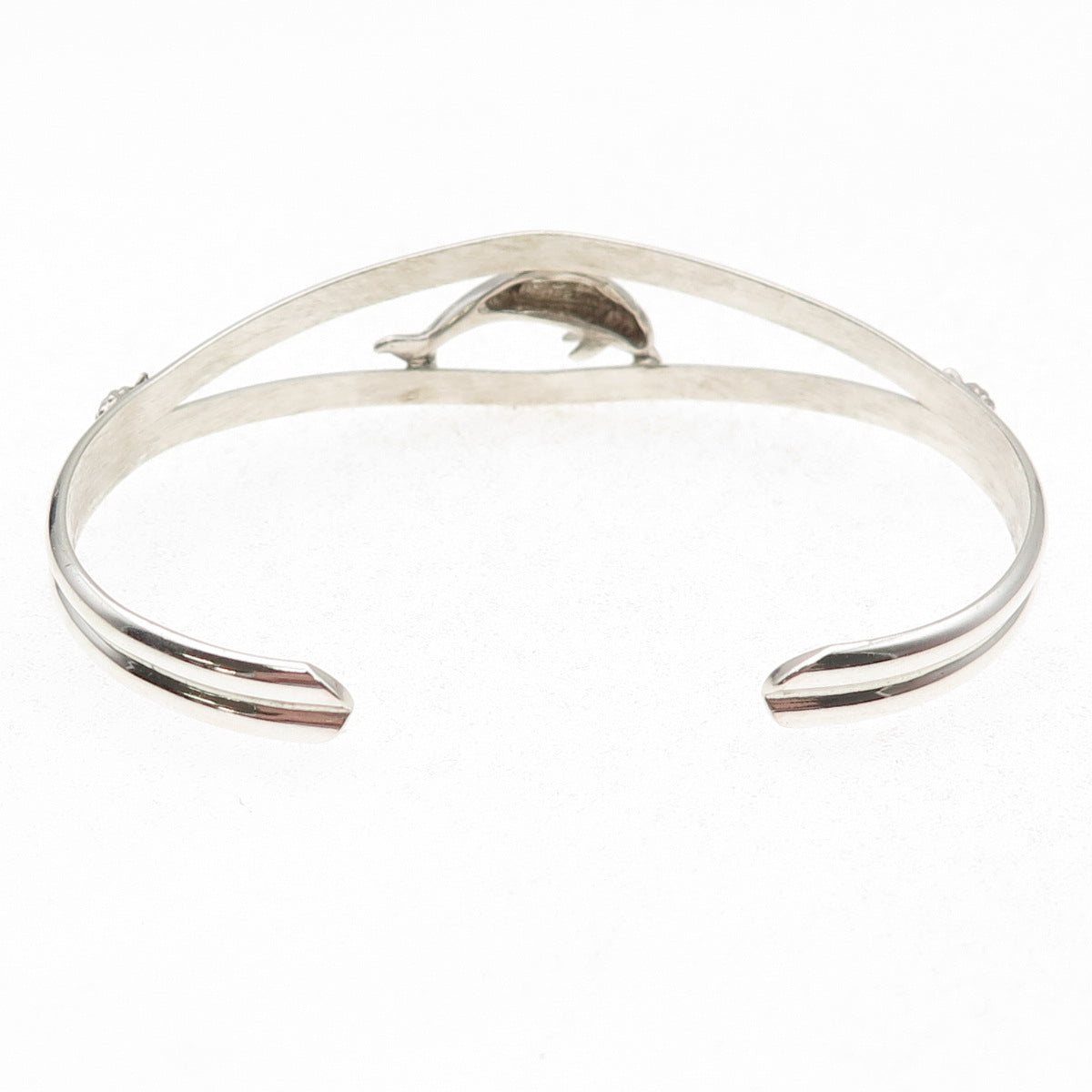 Carol Felley 925 Sterling Silver Vintage 1990 Dolphin Adjustable Bracelet 6.25"