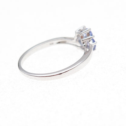 925 Sterling Silver Real Oval-Cut Tanzanite Ring Size 8.25