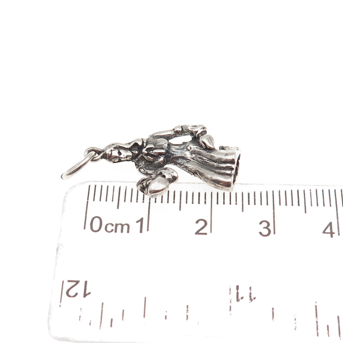 Shube 925 Sterling Silver Vintage Fruit Lady Oxidized 3D Charm Pendant