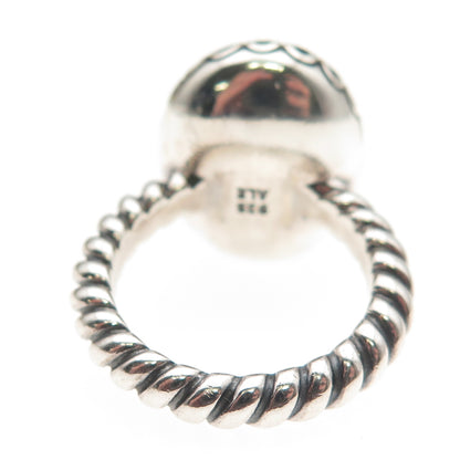 Pandora 925 Sterling Silver Real Chalcedony Forever My Friend Ring Size 5