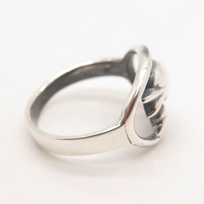 925 Sterling Silver Vintage Friendly Dolphin Ring Size 8
