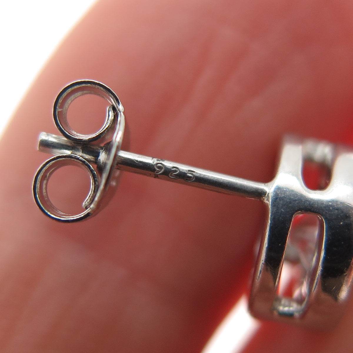 925 Sterling Silver Round-Cut C Z Stud Earrings