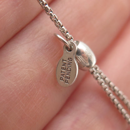 Alex & Ani 925 Sterling Path of Life Round Box Link Adjustable Bracelet 5-10"