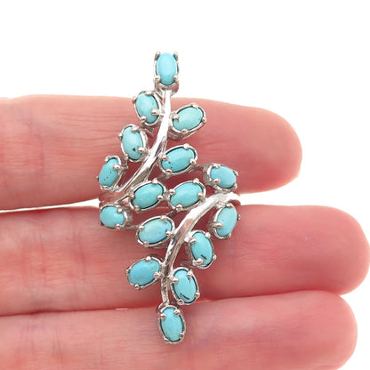 Chuck Clemency 925 Sterling Silver Real Turquoise Floral Bypass Ring Size 8