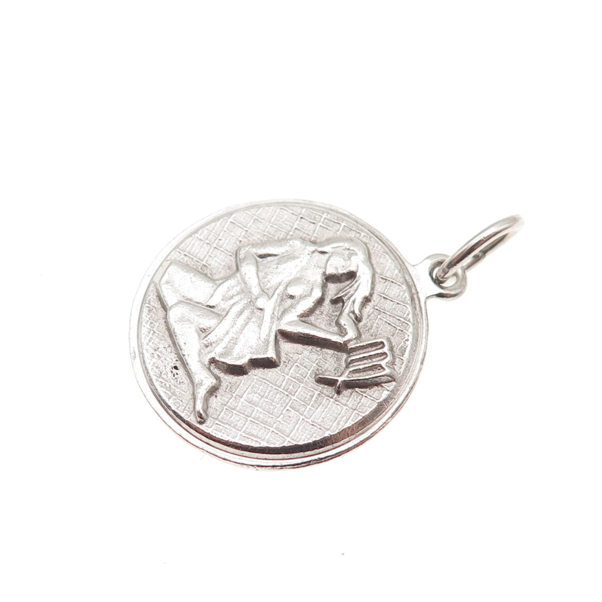 925 Sterling Silver Vintage Virgo Zodiac Sign Mini Charm Pendant