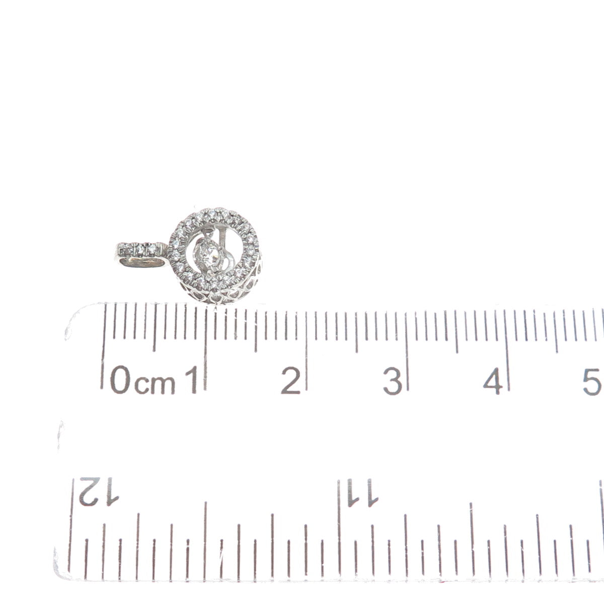 925 Sterling Silver Round-Cut Shaped C Z Sparkle Minimalist Pendant