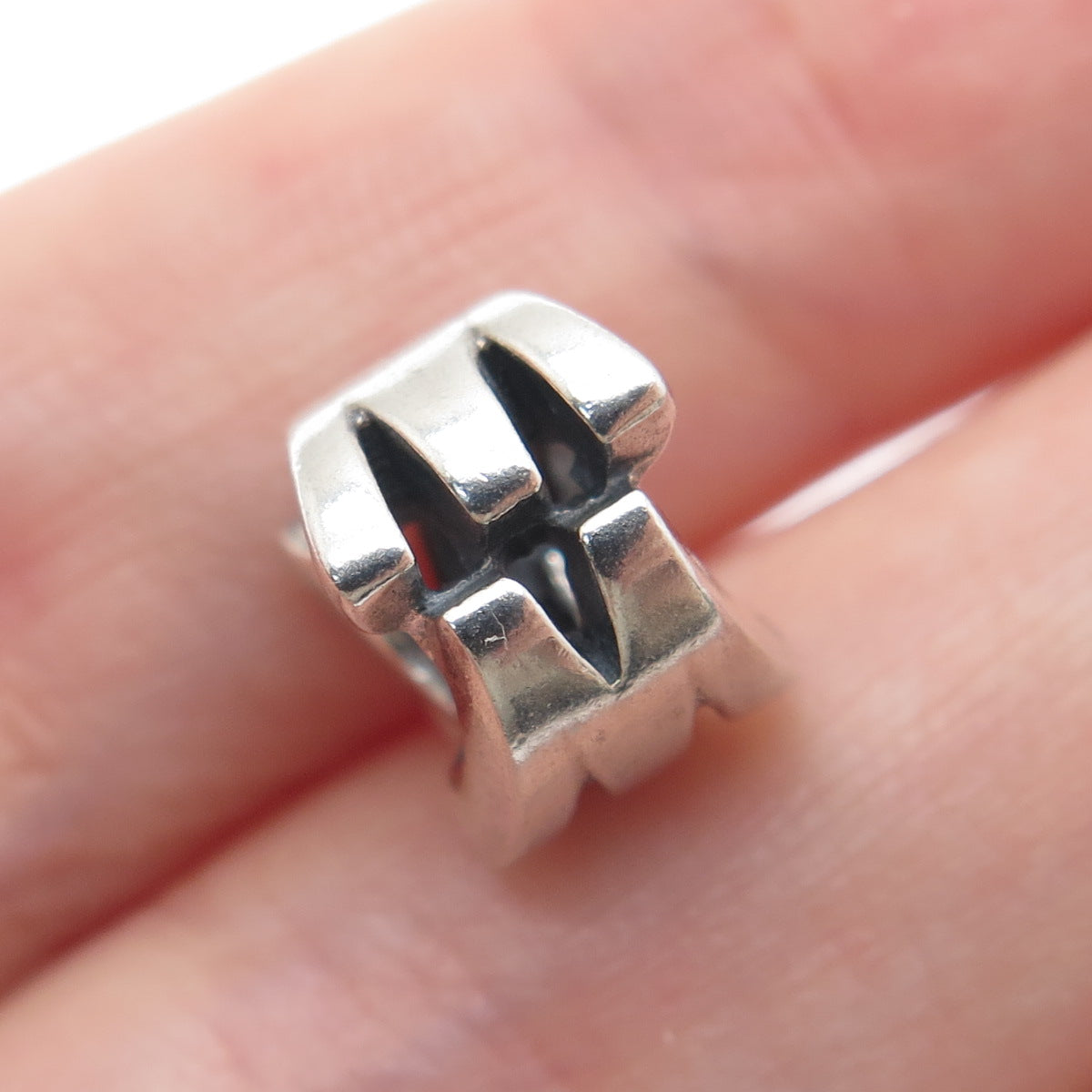 CHAMILIA 925 Sterling Silver Letter M / W Initial Bead Charm