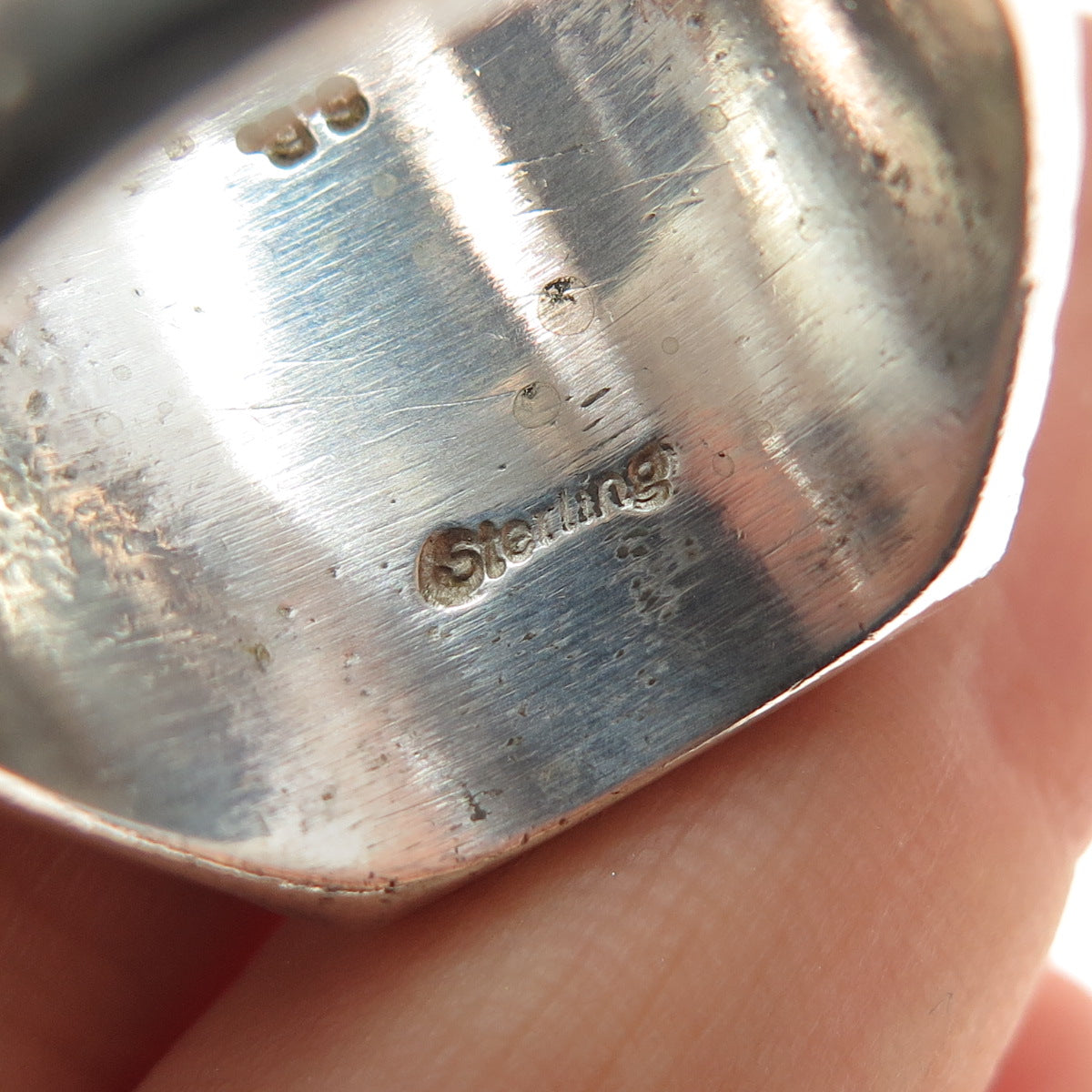 Sophia Becenti Navajo Old Pawn Sterling Silver Vintage Multi-Gem Ring Size 12.5