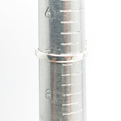 925 Sterling Silver Pave C Z Domed Ring Size 7.25