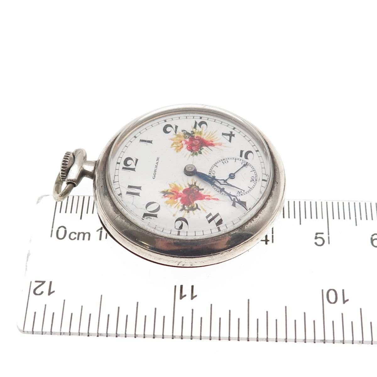 Gorham Longines 925 Sterling Antique Swiss 15 Jewels 13.33 Caliber Pocket Watch