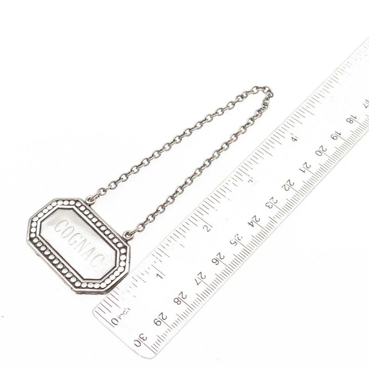 Tiffany & Co. Makers 925 Sterling Silver Antique Art Deco Cognac Bottle Tag