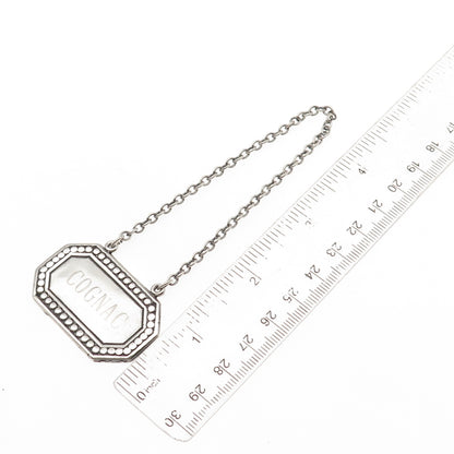 Tiffany & Co. Makers 925 Sterling Silver Antique Art Deco Cognac Bottle Tag
