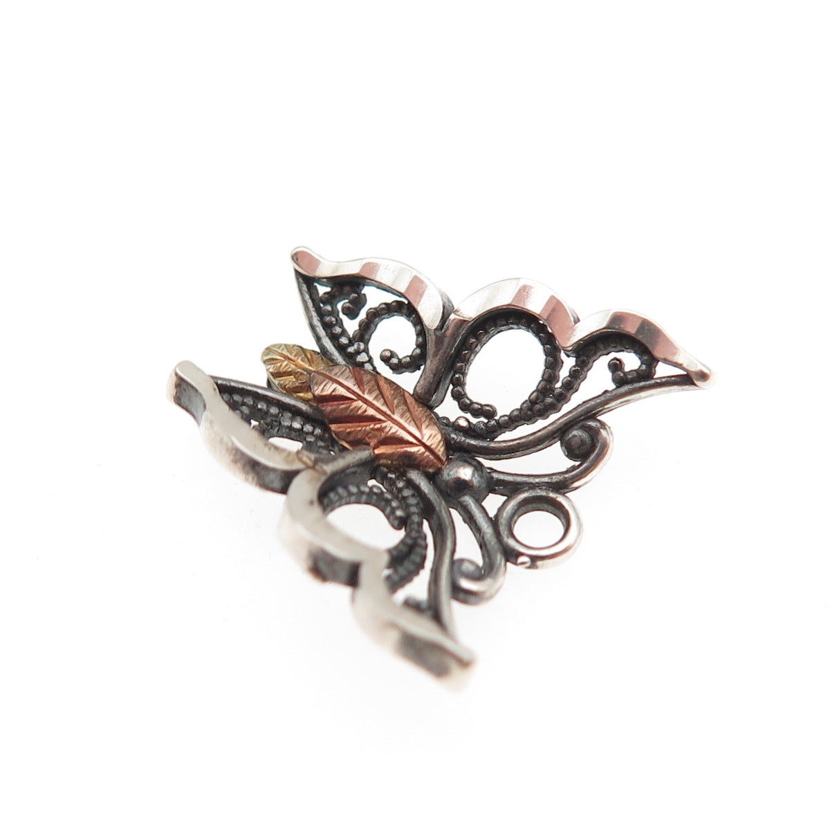 Coleman Co. 925 Sterling Silver 12K Gold Vintage Butterfly Mini Charm Pendant