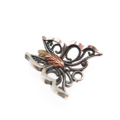 Coleman Co. 925 Sterling Silver 12K Gold Vintage Butterfly Mini Charm Pendant