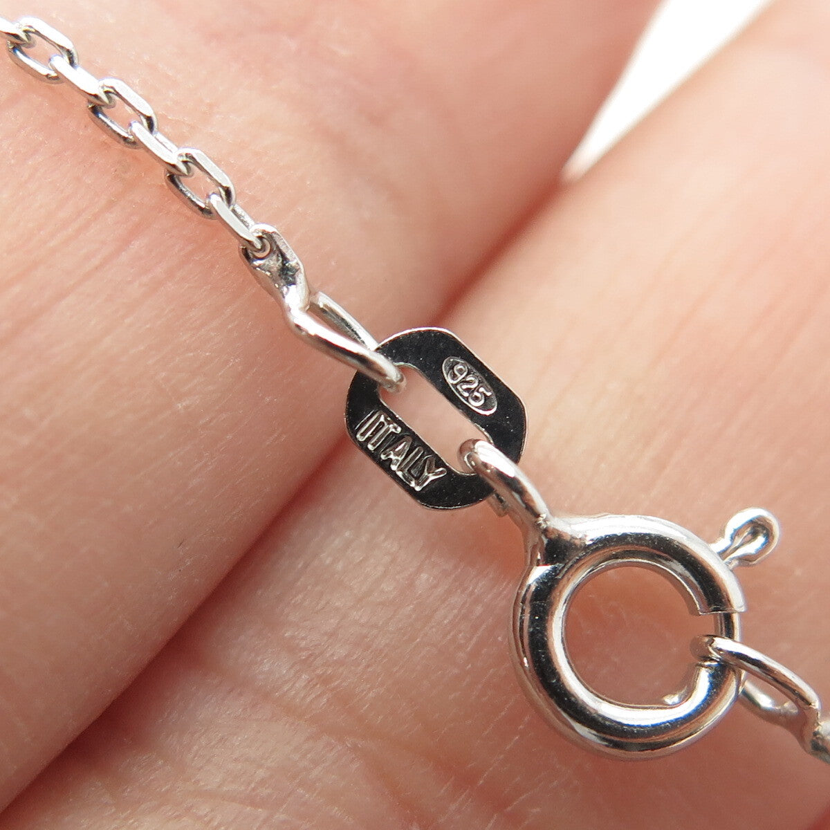 925 Sterling Silver Round-Cut C Z Heart Key Cable Chain Necklace 16"