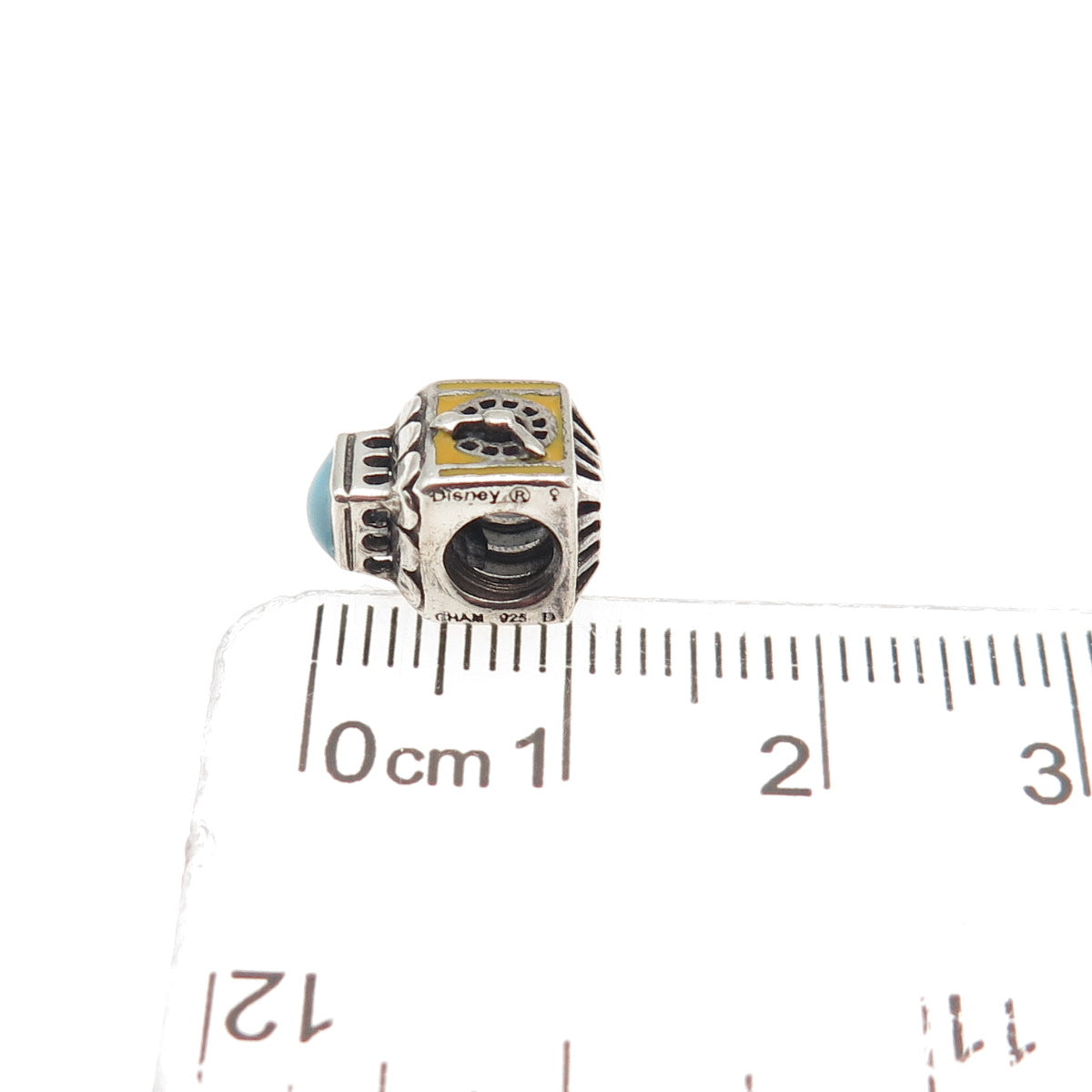 Chamilia 925 Sterling Silver Enamel It's a Small World Slide Bead Charm