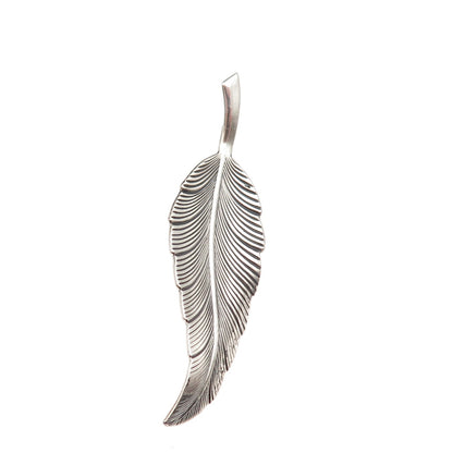 BEAU 925 Sterling Silver Vintage Feather Oxidized Pin Brooch
