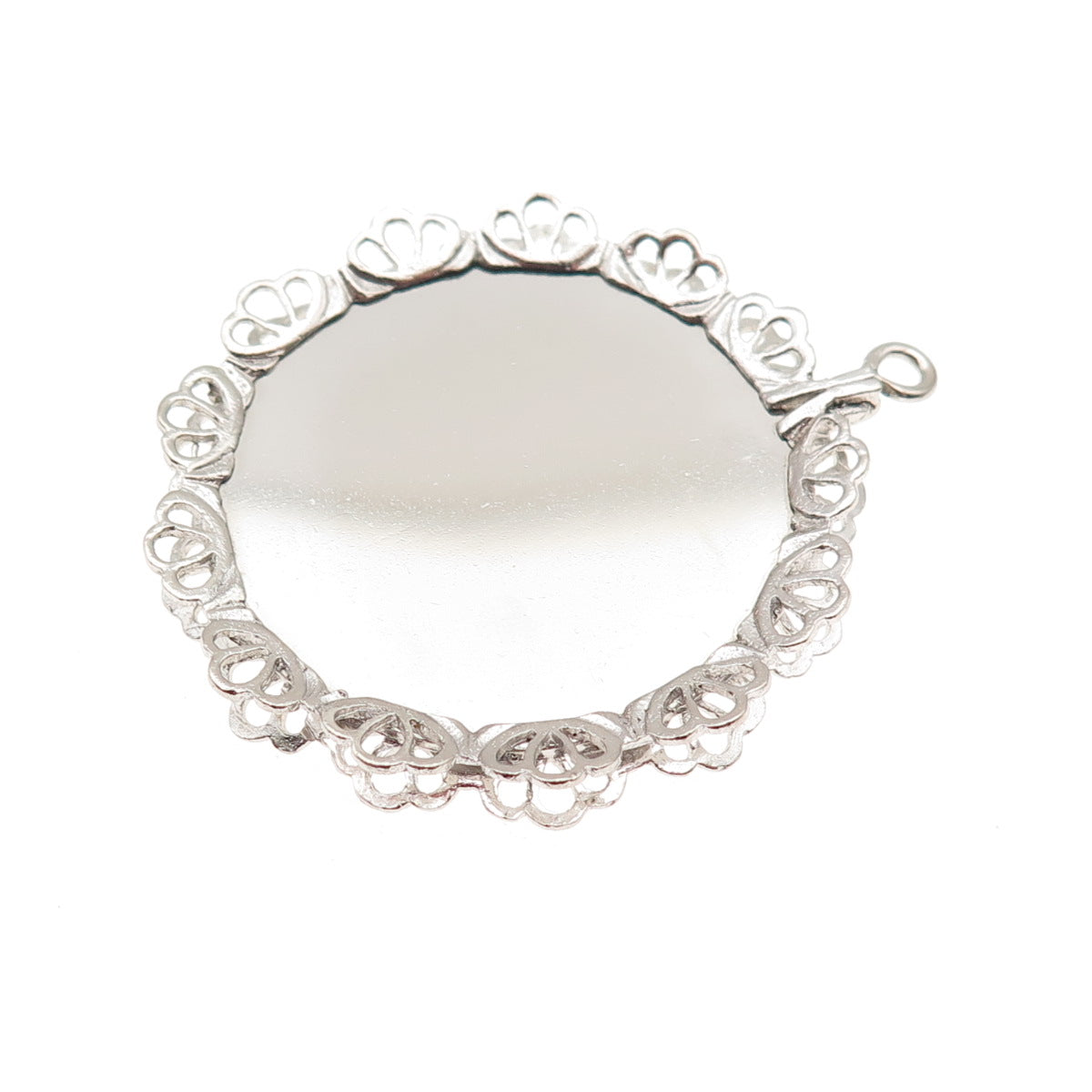 Town & Country 925 Sterling Silver Vintage Engravable Round Tag Charm Pendant