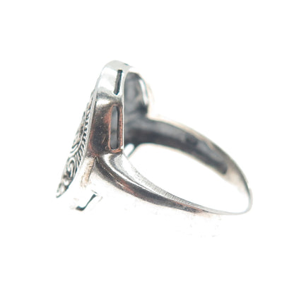 925 Sterling Silver Vintage Celtic Tribal Ring Size 9