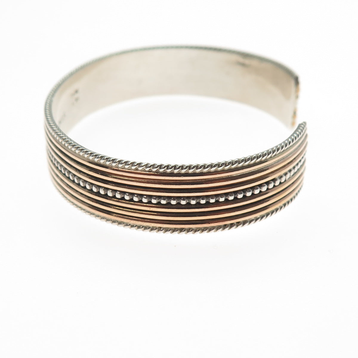 NORA TAHE NAVAJO Old Pawn Sterling 1/20 12K Gold Filled Adjustable Bracelet 6"