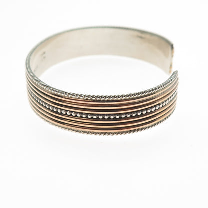 NORA TAHE NAVAJO Old Pawn Sterling 1/20 12K Gold Filled Adjustable Bracelet 6"