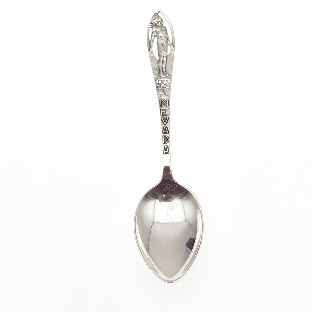 Charles M. Robbins Sterling Silver Antique Art Deco Nevada State Coffee Spoon