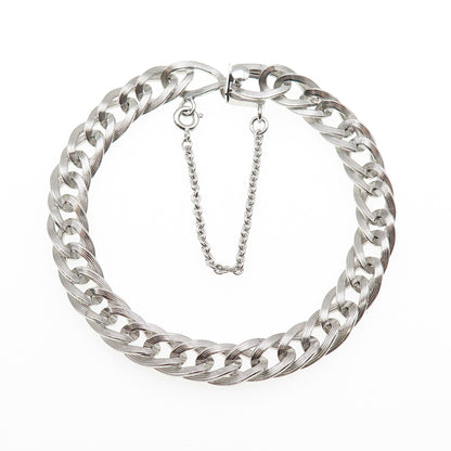 A&Z HAYWARD 925 Sterling Silver Vintage Curb Link Bracelet 7.25"