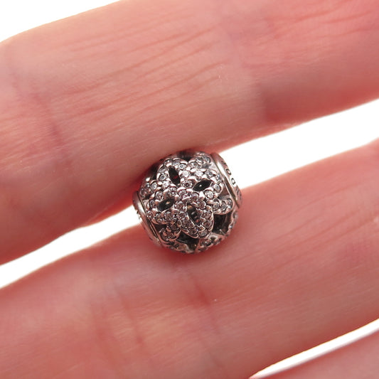 Pandora 925 Sterling Silver C Z Essence Appreciation Slide Bead Charm