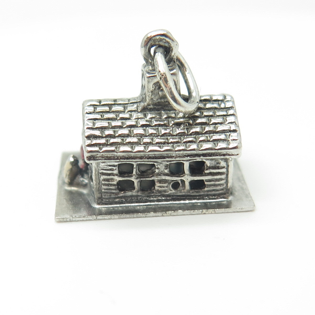 M&M 925 Sterling Silver Vintage Enamel Sheridan Terrace PTA School Pendant