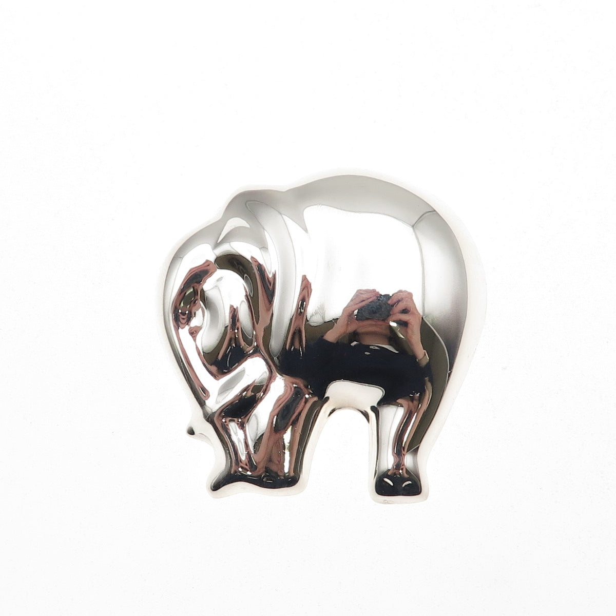 925 Sterling Silver Vintage Mexico Elephant Pin Brooch / Pendant
