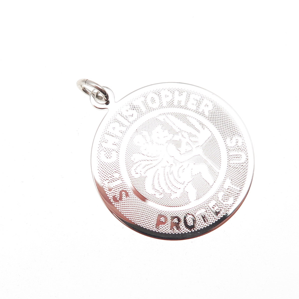 Griffith & Sons 925 Sterling Silver Vintage St. Christopher Charm Pendant