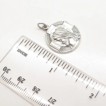 925 Sterling Silver Vintage Hayward Jesus Cross Religious Charm Pendant
