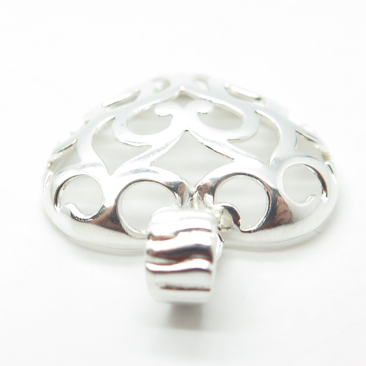 MILOR 925 Sterling Silver Vintage Italy Ornate Heart Pendant