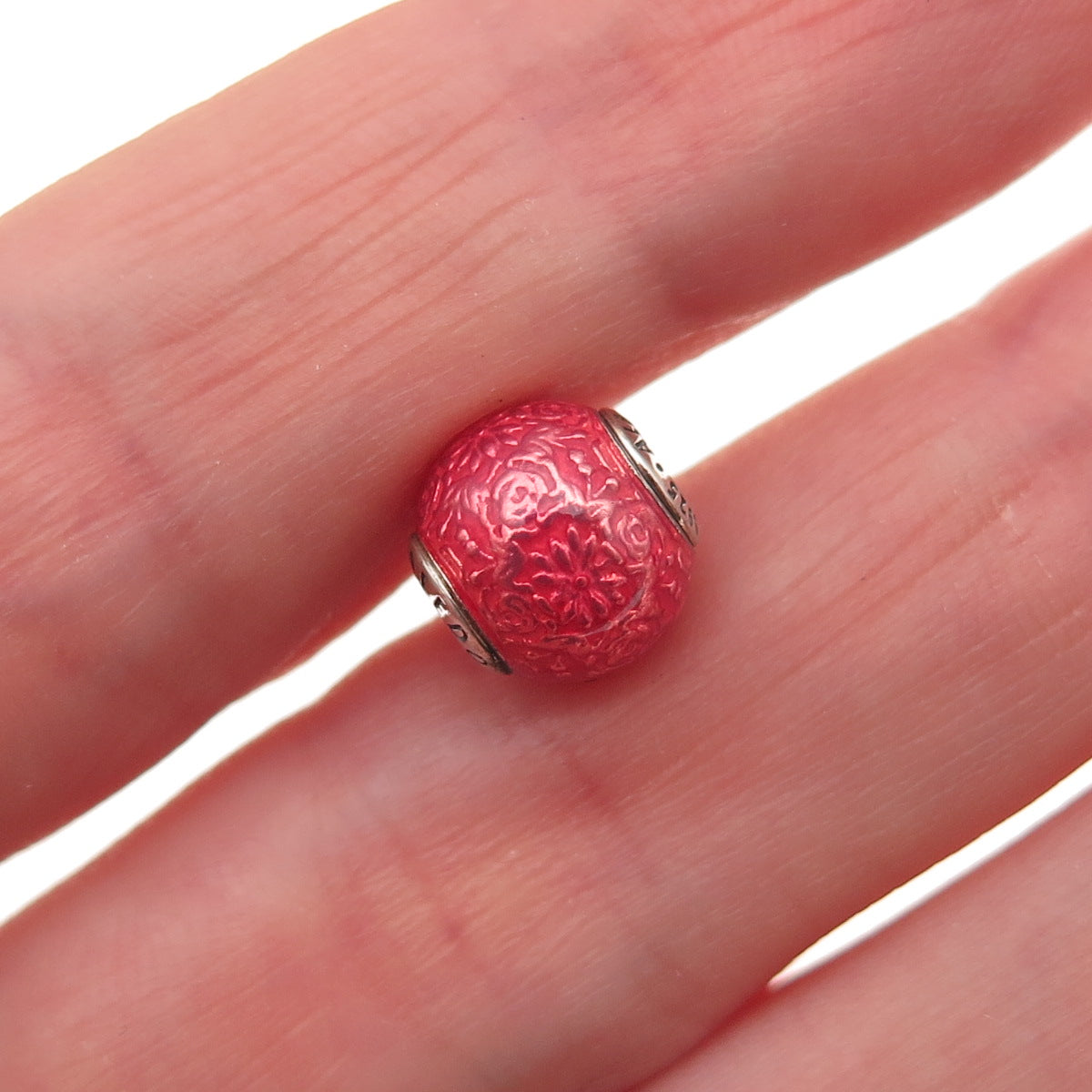Pandora 925 Sterling Silver Enamel Essence Freedom Slide Bead Charm