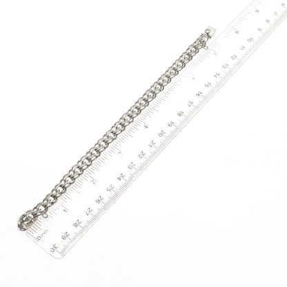 925 Sterling Silver Vintage Bismark Link Bracelet 7"