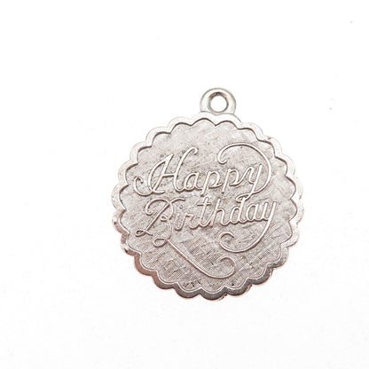 Lamode 925 Sterling Silver Vintage Happy Birthday Charm Pendant